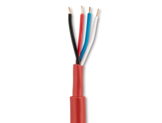 כבל גילוי אש חיצוני מעטה כפול אדום WESTERN WIRE 4x0.8 PVC